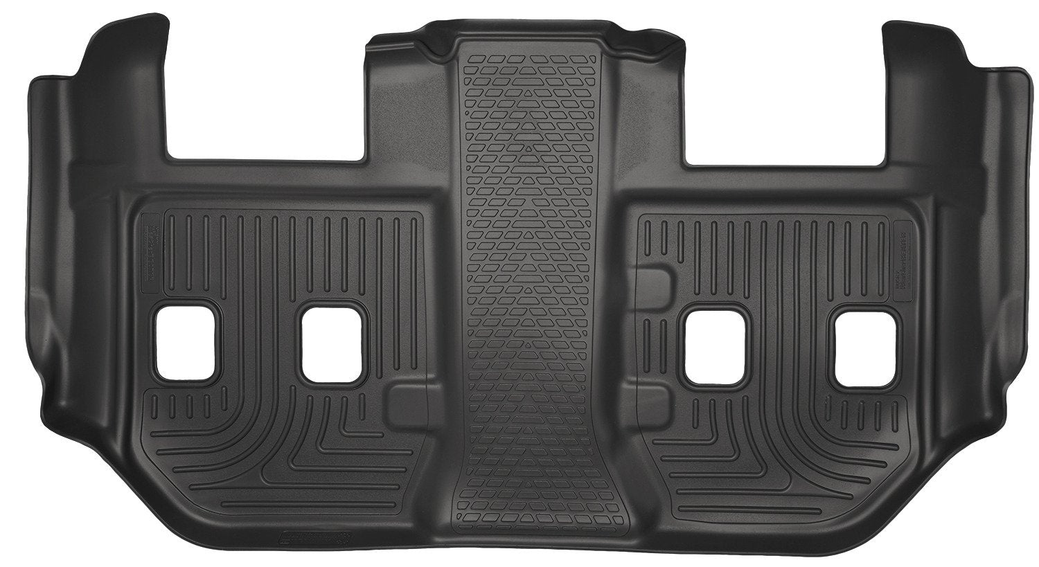 Weatherbeater Husky Liners Floor Mats | Fits 2015-2020 Cadillac Escalade ESV; Chevrolet Suburban; GMC Yukon XL w/2nd Row Bucket Seat | 3rd Row, 1-pc Black - 19281