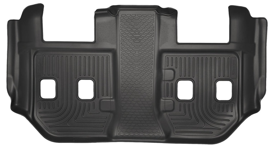 Weatherbeater Husky Liners Floor Mats | Fits 2015-2020 Cadillac Escalade ESV; Chevrolet Suburban; GMC Yukon XL w/2nd Row Bucket Seat | 3rd Row, 1-pc Black - 19281
