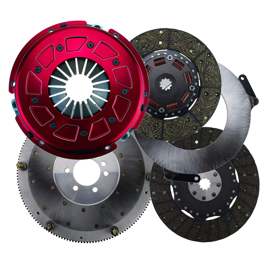 Pro Street Dual Disc Clutch System Ram 60-2132 Size 10.5 153 Tooth Count 10 Spline By 1 1/8 in. Incl. Flywheel/Disc/Pressure Plate