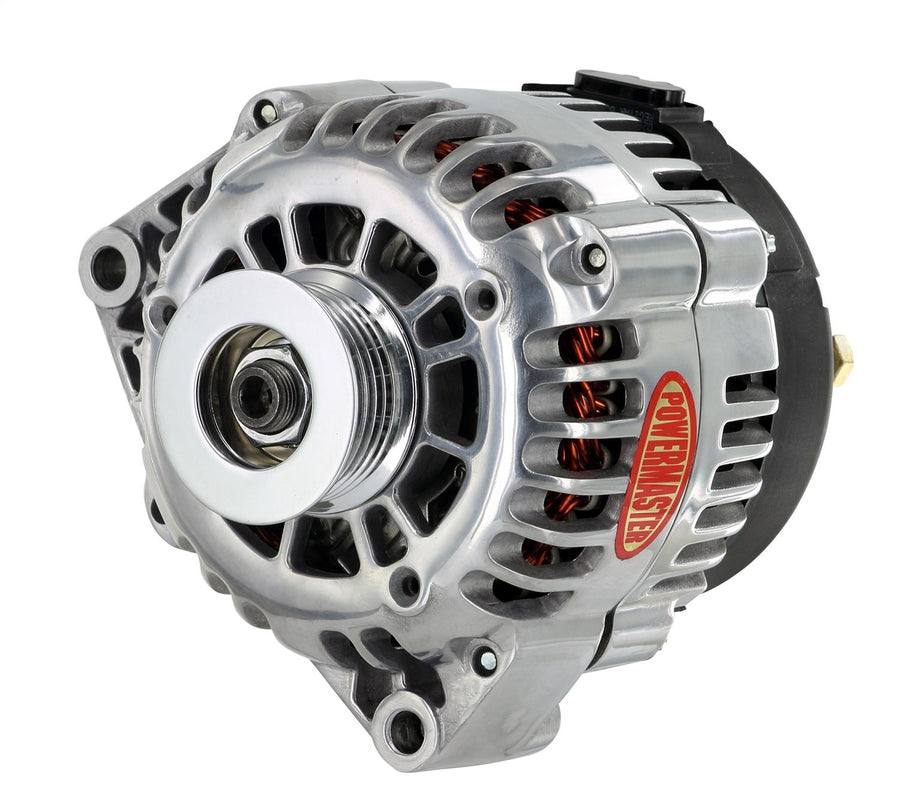 Alternator Powermaster 28247 Polish (AD230 120A 6 Groove Pulley OE Hookup PLFS)