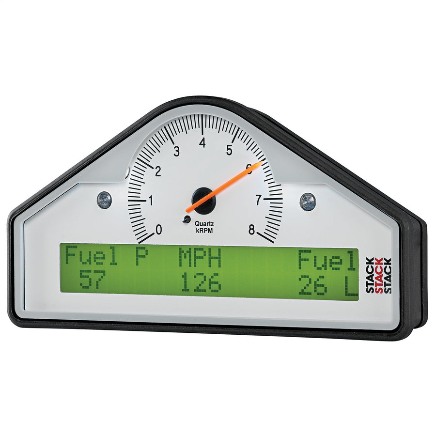 Street Dash Auto Meter: Wht, 0-8K RPM (Psi, Deg. C, Mph)