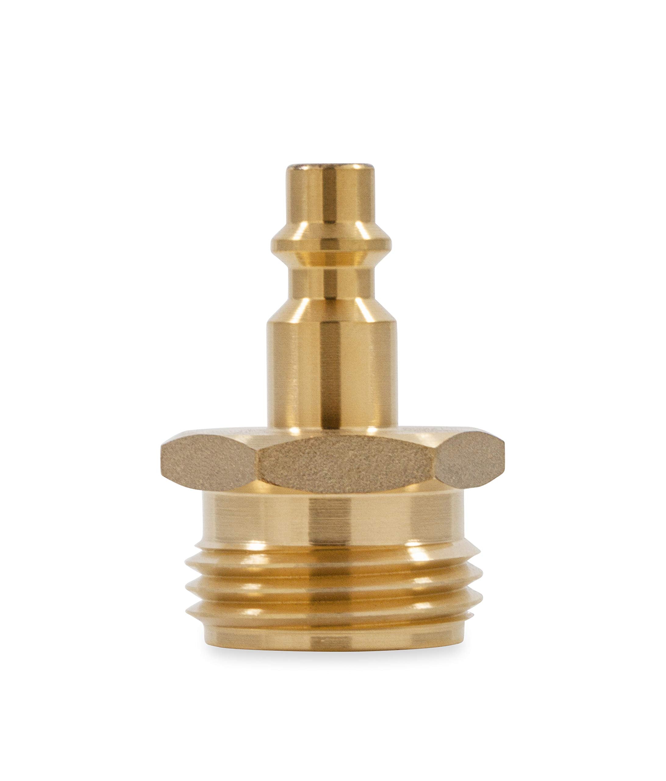 Camco RV Blowout Plug for Winterization - Quick Connect Brass Features - Essential RV Winterization Tool Prevents Freeze Damage (36143)