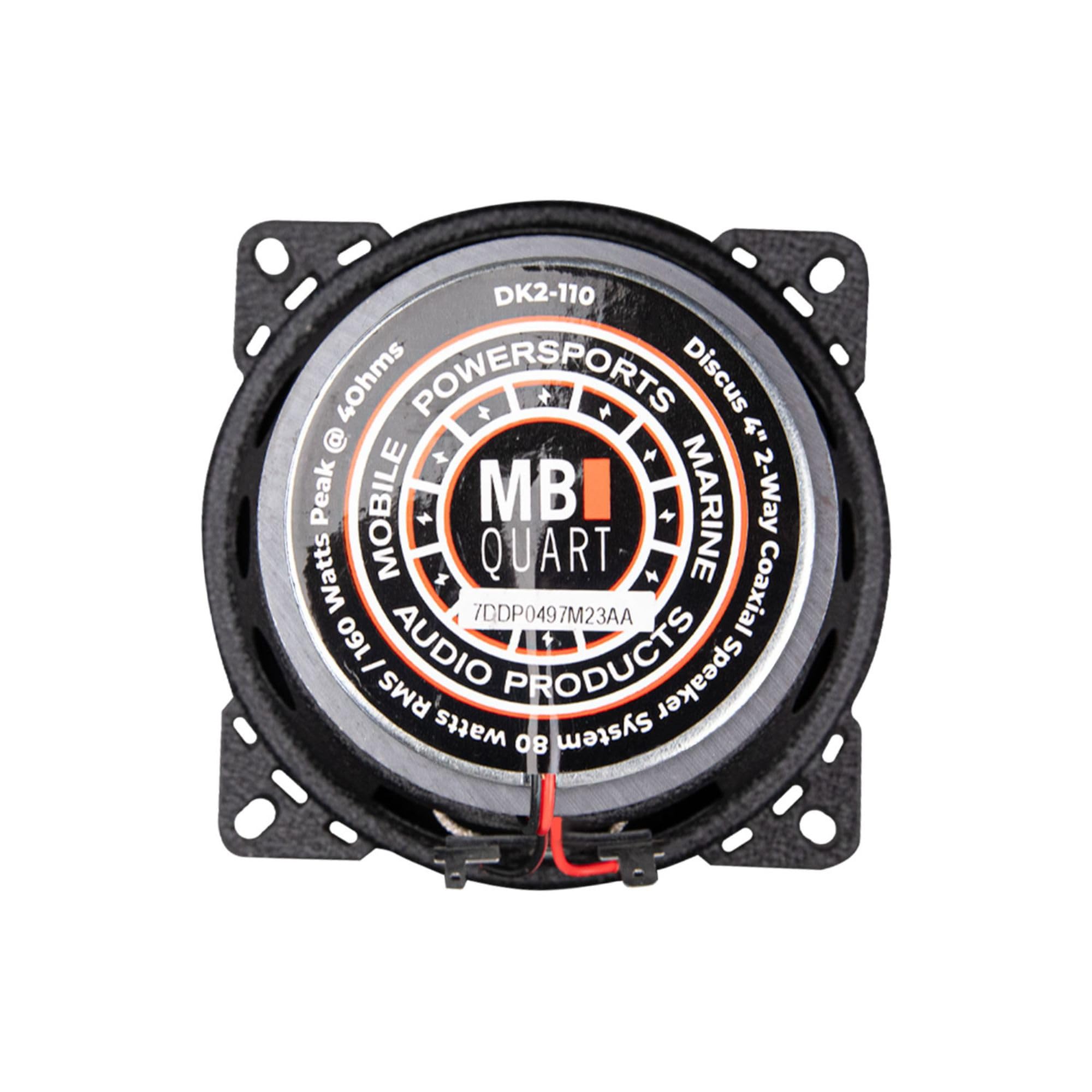 MB Quart 4" Discus High-Performance 2-Way Car Audio Component Coaxial Speakers, 80W Peak Power, 40W RMS, 4 Ohm, and 88db Sensitivity