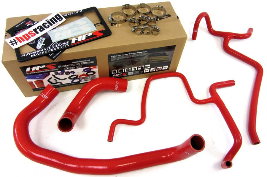 Red HPS 57-1327-RED-1 Silicone Radiator Coolant Hose Kit