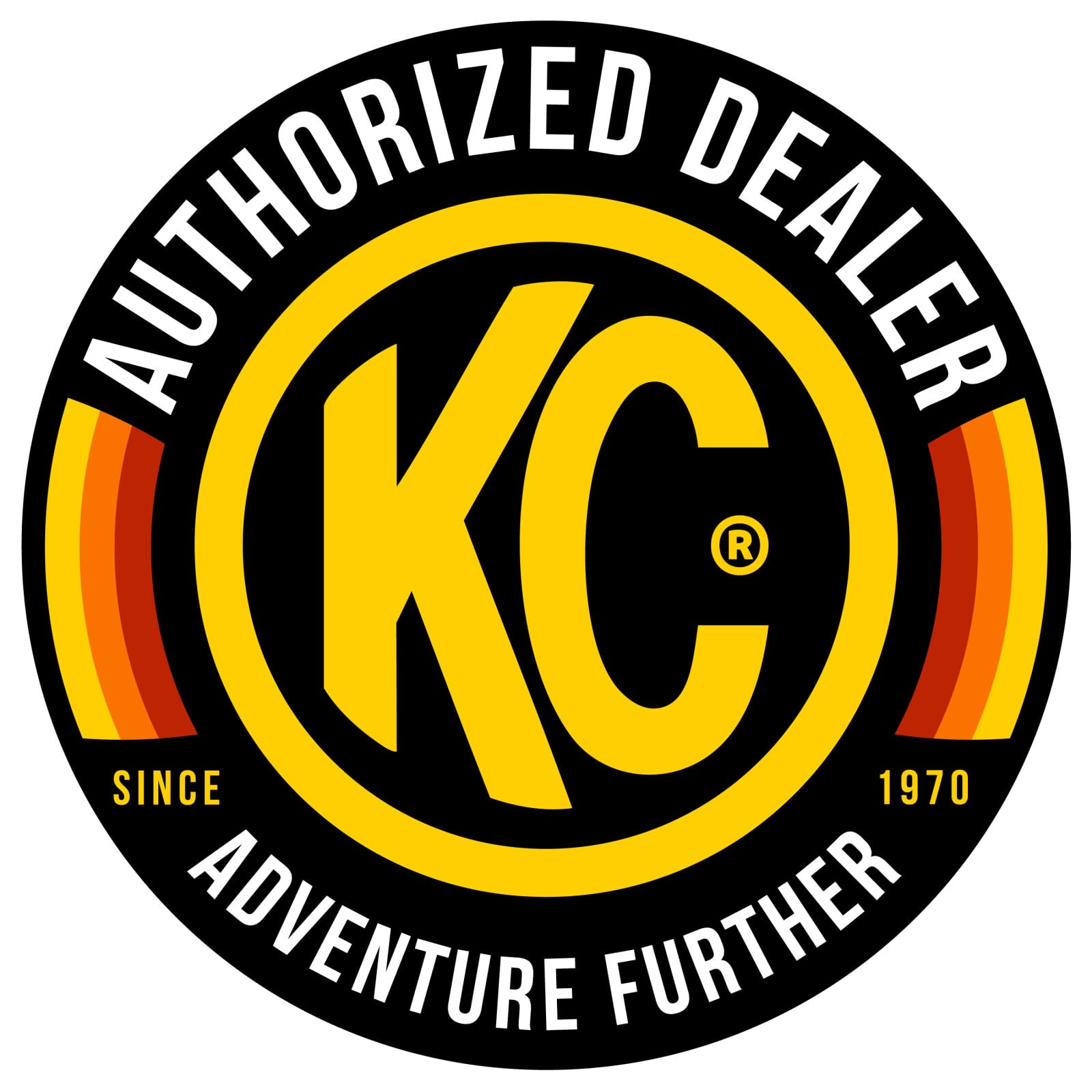 8" KC HiLiTES Decal - Authorized Dealer