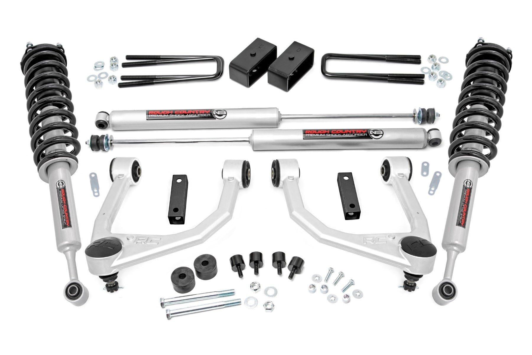 3.5" Rough Country Lift Kit w/N3 Struts for 2007-2021 Toyota Tundra - 76831