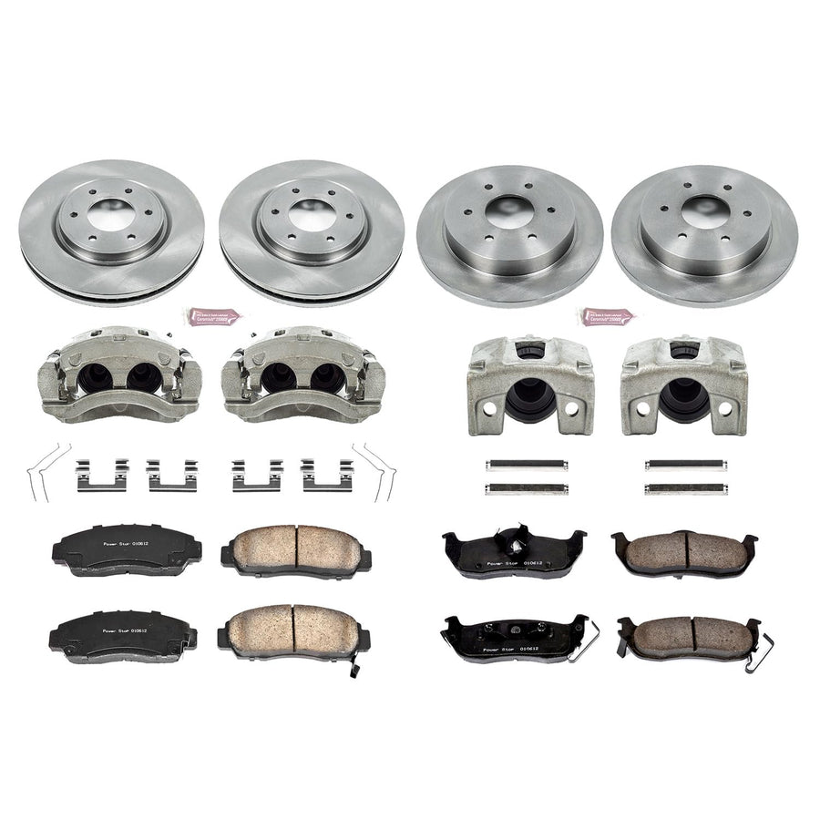 Power Stop KCOE5822 1-Click Autospecialty OE Replacement Brake Kit with Calipers For Nissan Armada 2012-2015, Nissan TITAN 2011-2015 [Model Specific]