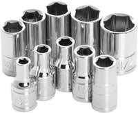 W36002 Performance Tool 1/4-Inch Drive 6-point SAE Socket Set, 10-Piece