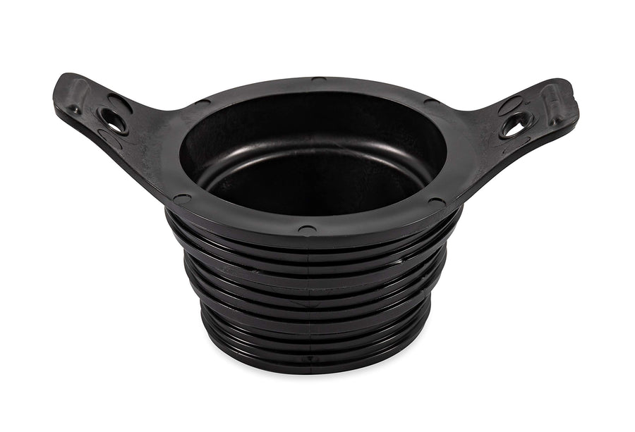 3-in-1 Camco Flexible Sewer Hose Seal, Black - Makes Connection to RV Sewer Hose Inlets Easier - Features Wings for Easy Removal (39317)