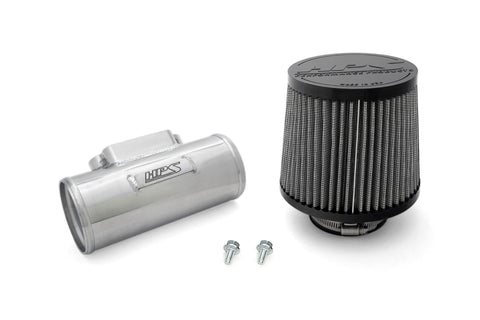 HPS 3" Polished Aluminum MAF Sensor Housing with HPS-4276 Cone Air Filter Compatible for Lexus Toyota 2JZ 1MZ 1UZ Engine, MAFT-1602