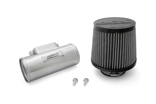 HPS 3" Polished Aluminum MAF Sensor Housing with HPS-4276 Cone Air Filter Compatible for Lexus Toyota 2JZ 1MZ 1UZ Engine, MAFT-1602