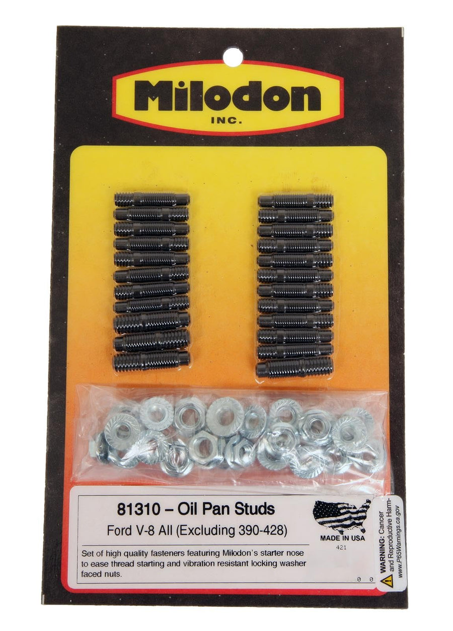 Oil Pan Stud Kit Milodon 81310 for Ford V8 (Excluding 390/428 FE)