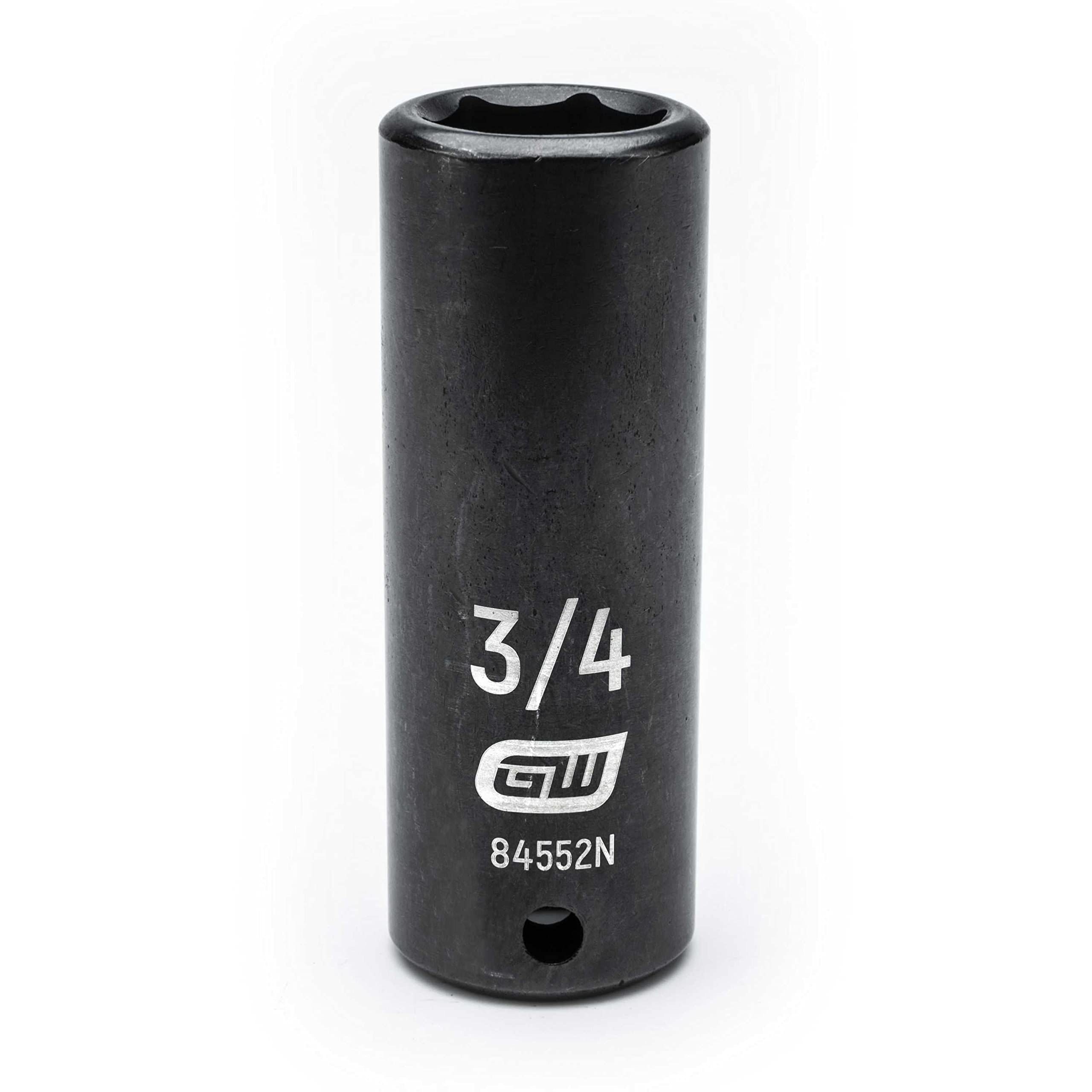 39 Pc. GEARWRENCH 1/2" Drive 6 Pt. Impact Socket Set, Standard & Deep, SAE - 84947N, Black
