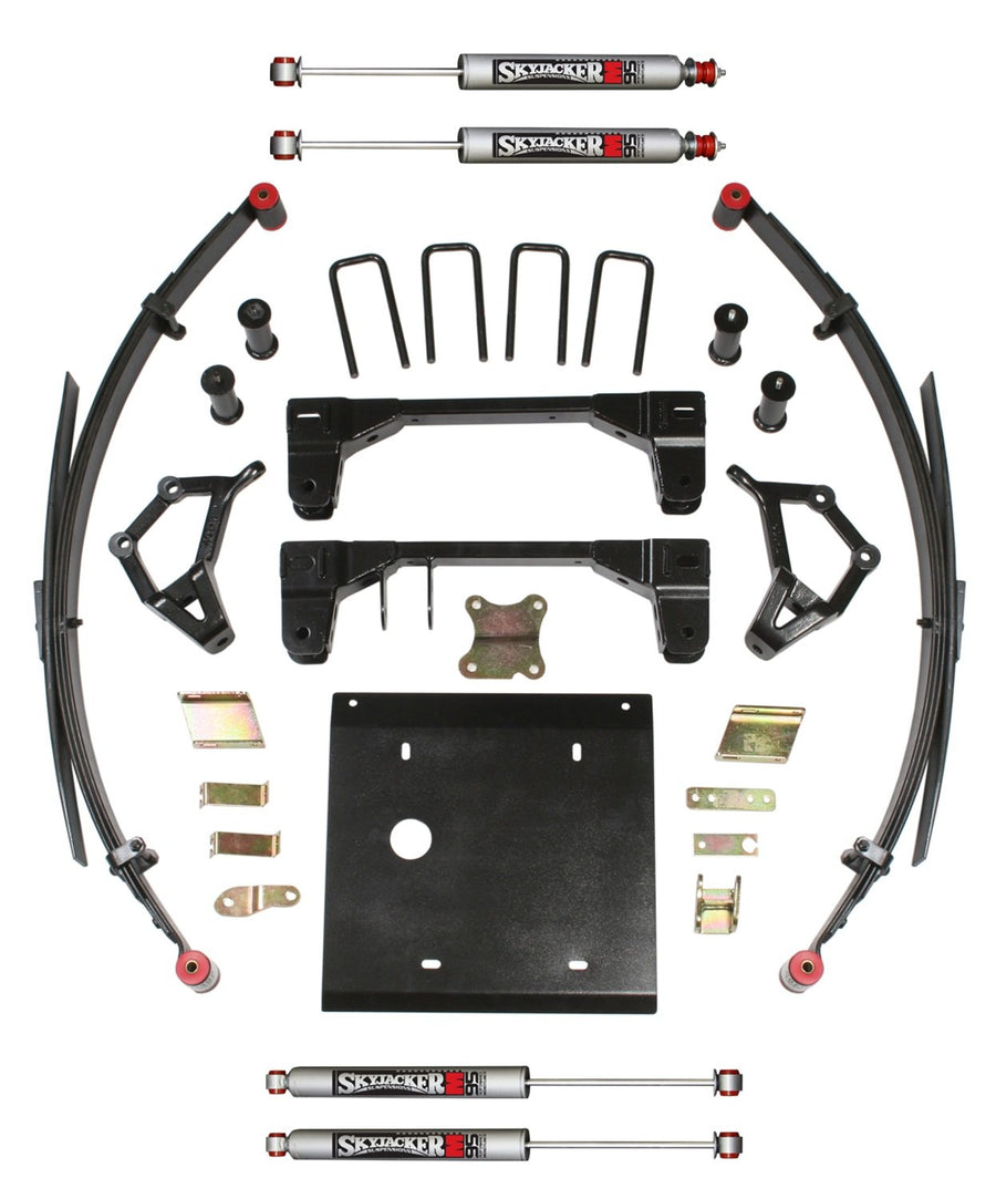 Skyjacker Suspension Lift Kit T432RKS-M w/Shock M95 Performance Shocks 4 in. Lift 3.25 in. Wide Rear U-Bolts Red