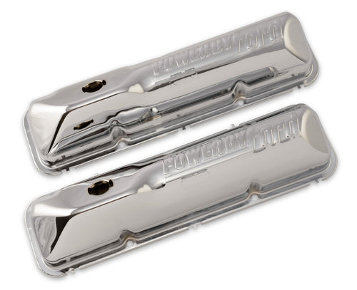 Chrome Scott Drake Classic - 390/428 Vc 'Pwr By Ford' (C6OZ-6A582-C)