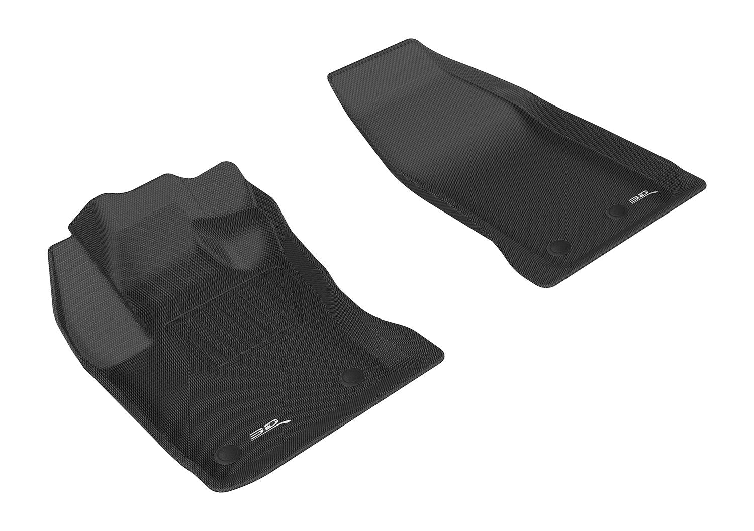 Front Row 3D MAXpider Custom Fit All-Weather Floor Mat for Select Fiat 500X Models - Kagu Rubber (Black)