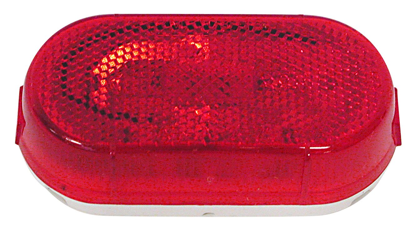 Red Peterson 108WR Clearance/Side Marker Light with Reflex Reflector, 4.125 inches