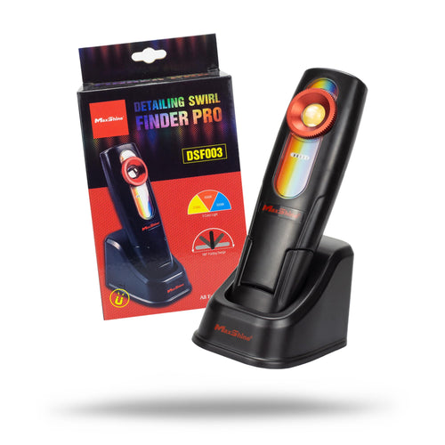 Maxshine Swirl Finder Pro LED, Black, 7.5” Rechargeable COB LED Light | CRI 96+, 3 Color Temperatures, Magnetic Base | Precision Paint Inspection & Correction Detailing Tool