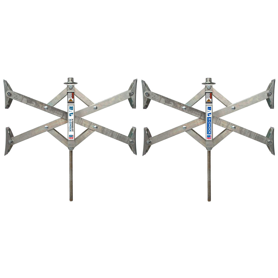 X-Chock BAL 28024 Tire Locking Chock – Wheel Stabilizer for Wide Tandem Axle Trailers & RVs – Set of Two Chocks, Heavy-Duty Steel, Ratchet Included