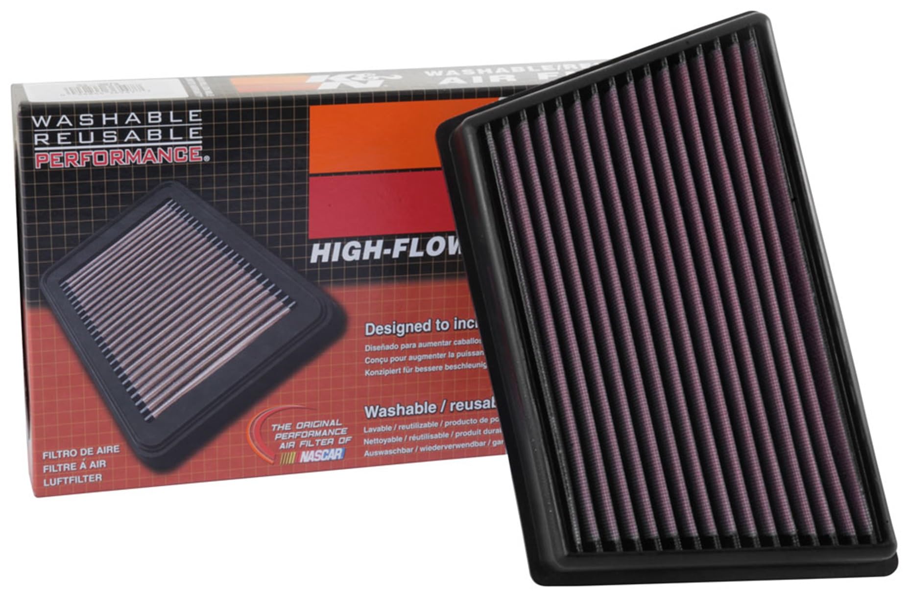 K&N Air Filter Engine: Increase Power & Towing, Washable, Premium, Replacement Filter: Compatible with 2015-2019 JAGUAR/LAND ROVER (E-Pace, Discovery Sport, Range Rover Evoque), 33-3073