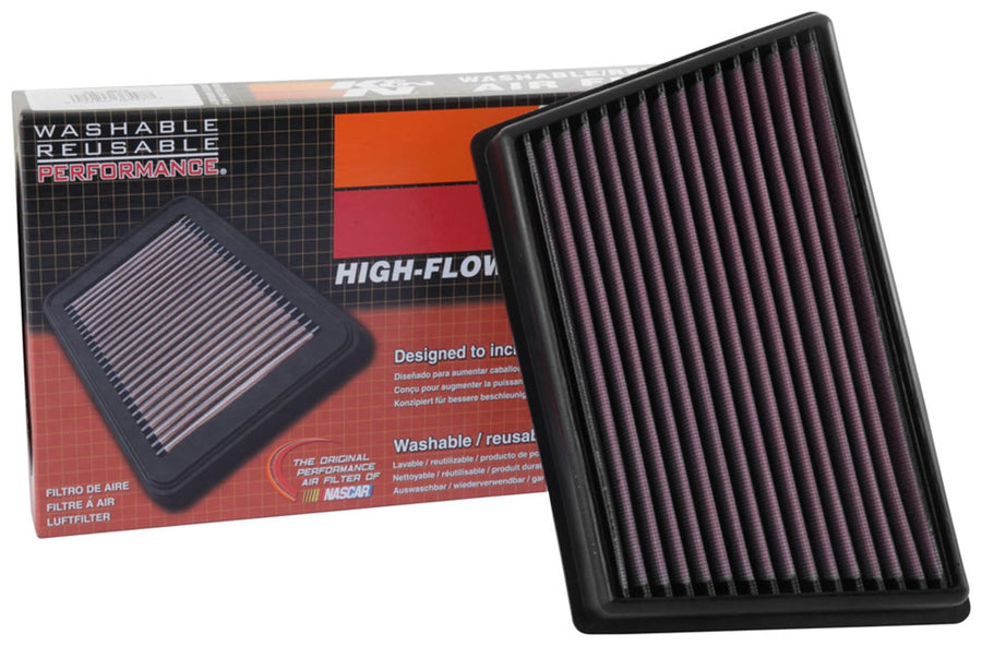K&N Air Filter Engine: Increase Power & Towing, Washable, Premium, Replacement Filter: Compatible with 2015-2019 JAGUAR/LAND ROVER (E-Pace, Discovery Sport, Range Rover Evoque), 33-3073