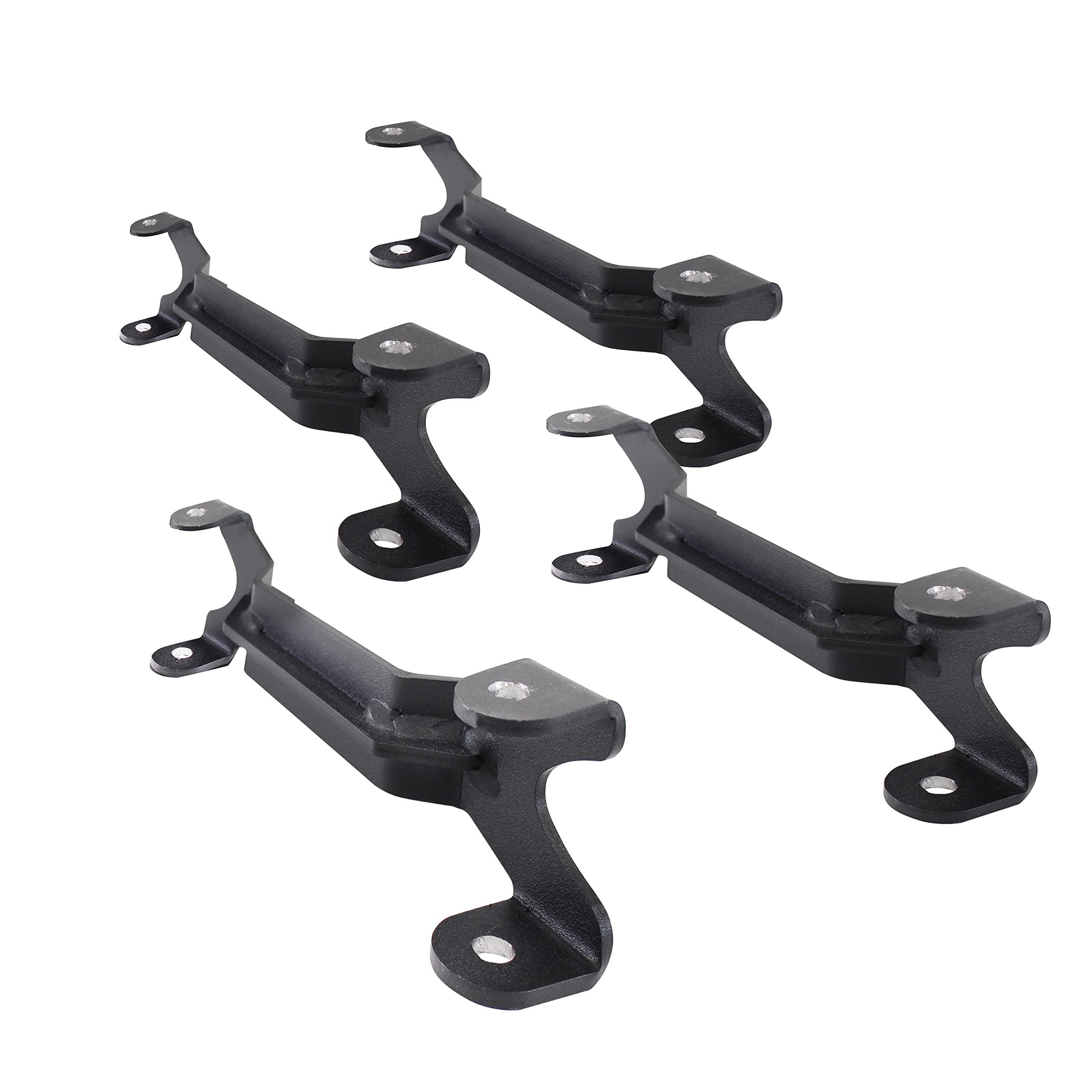 Go Rhino SRM Rack to XRS Overland Rack Connector Bracket Kit | Mild Steel, Textured Black | 5950010T