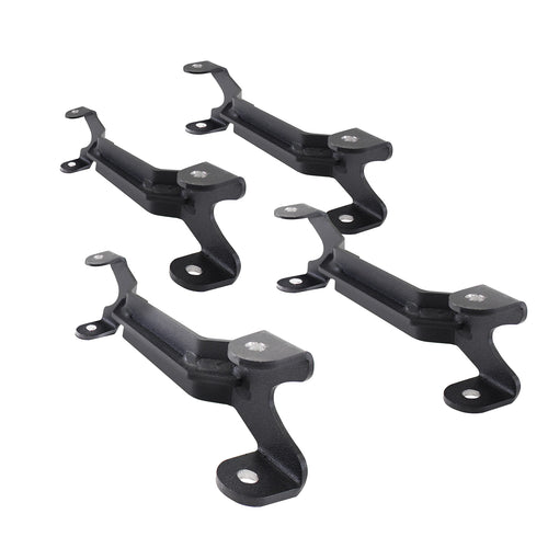 Go Rhino SRM Rack to XRS Overland Rack Connector Bracket Kit | Mild Steel, Textured Black | 5950010T