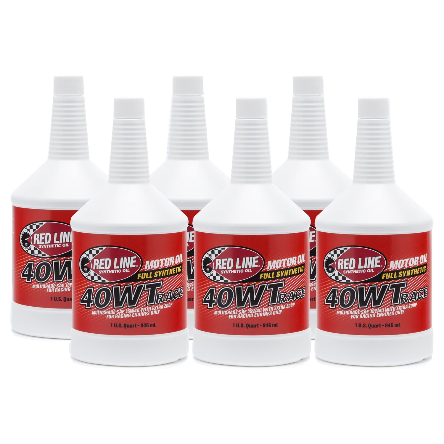 Red Line 10404 Synthetic Race Motor Oil 40WT (15W40) - 1 Quart (6 Pack)