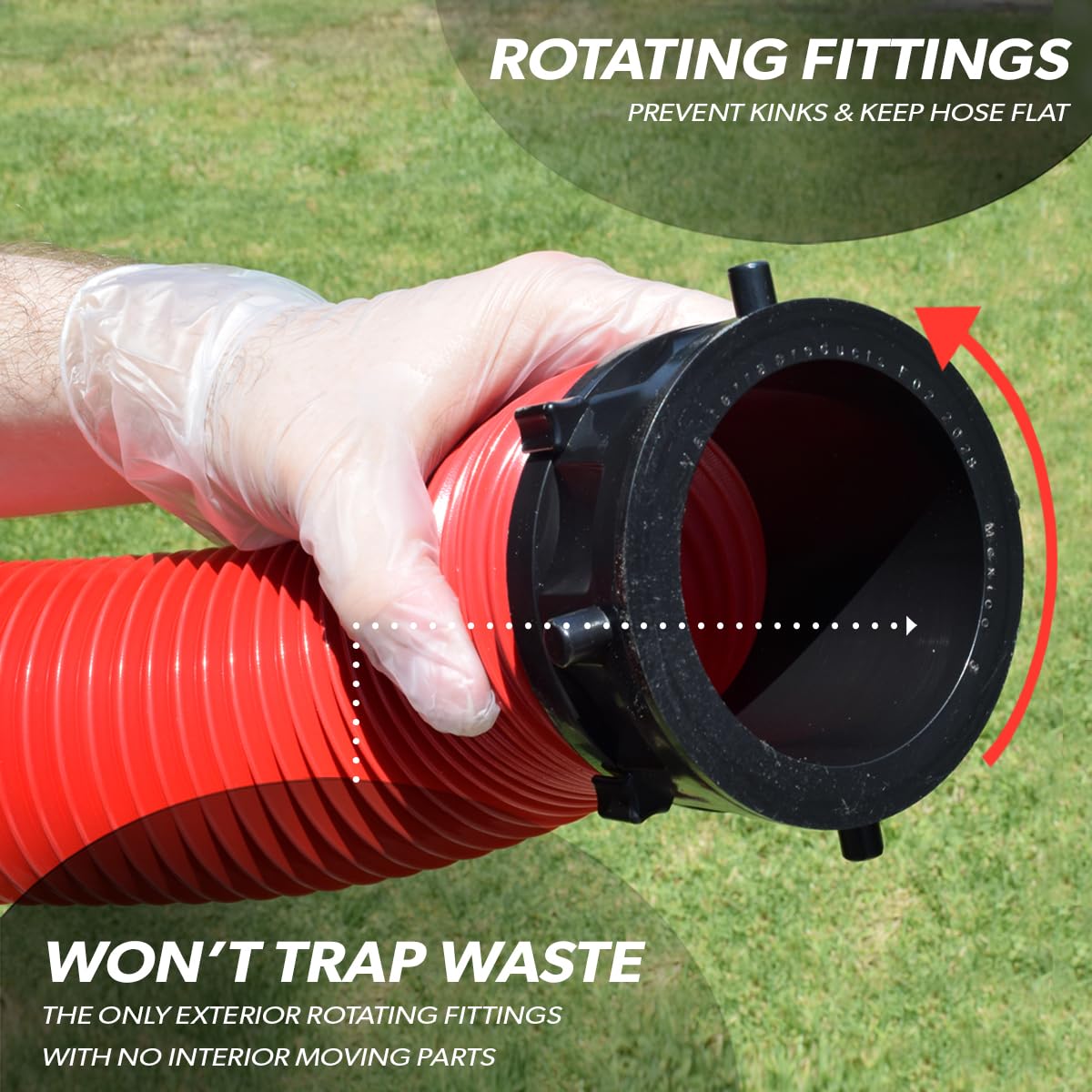 EZ Coupler Valterra 10' RV Extension Hose, Red