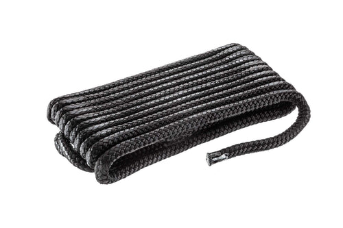 Double Braided Nylon Dock Line Attwood 117604-7 — UV-Resistant, 3/8-In. Thick, 15 Feet Long, Black