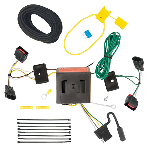 T-One® Tekonsha T-Connector Harness, 4-Way Flat, Compatible with Select Chrysler Town & Country : Dodge Caliber, Durango, Grand Caravan : Jeep Patriot