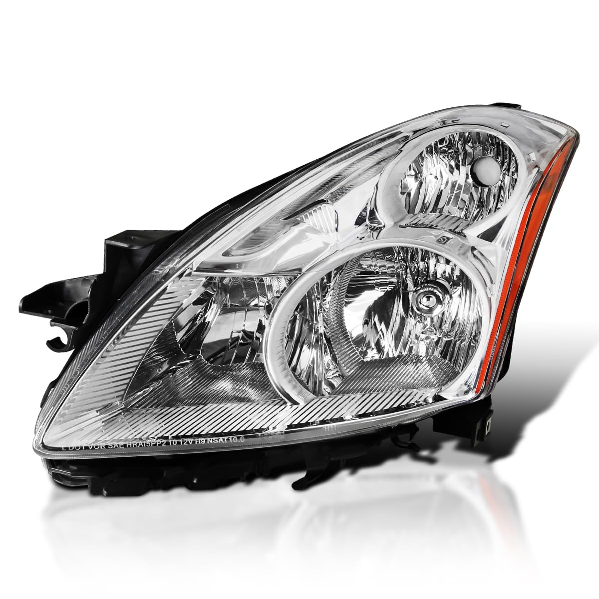 Left Driver Side Chrome Headlight SPEC-D TUNING Compatible with 2010-2012 Nissan Altima 4Dr Sedan Models