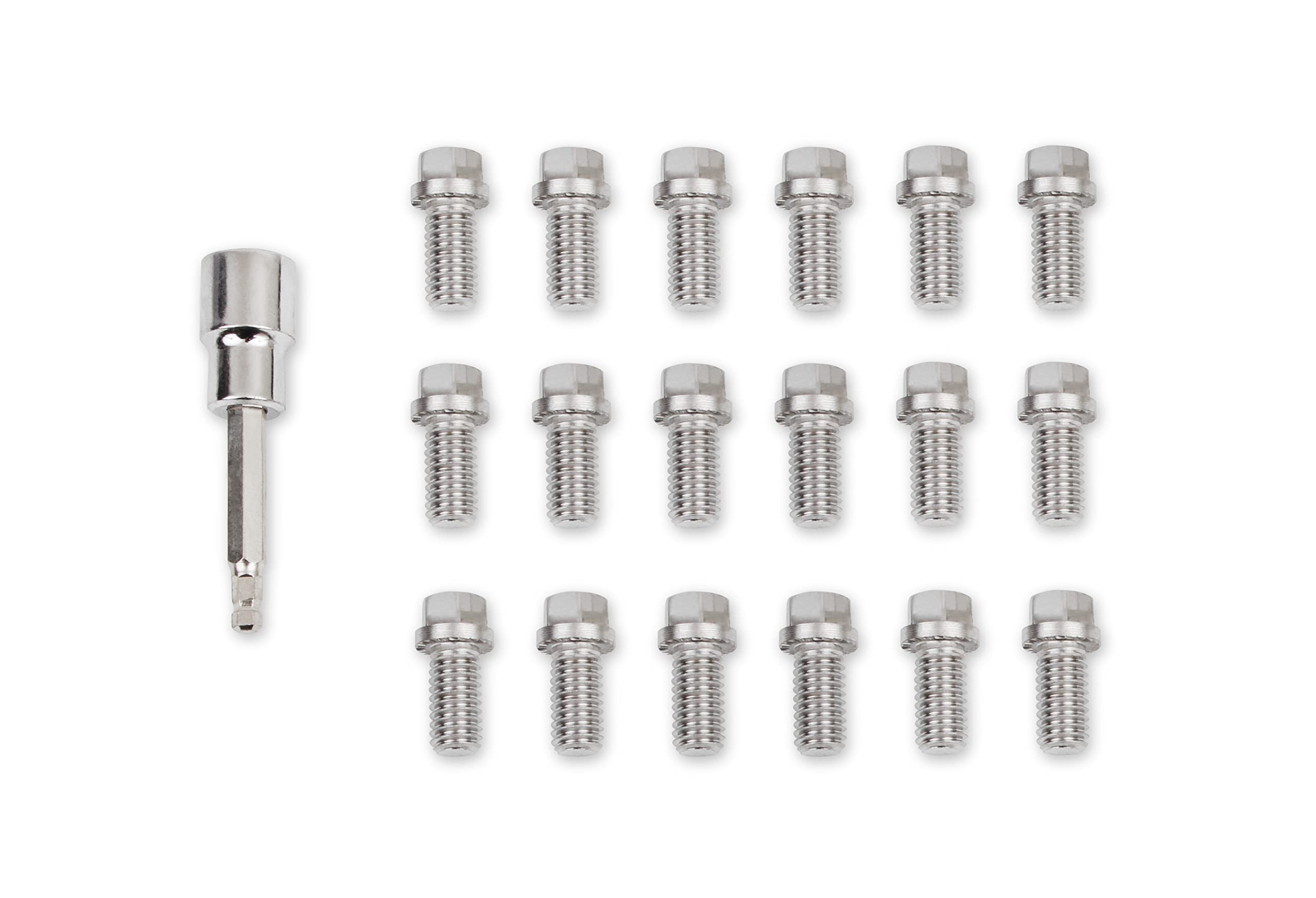 Headlock Locking Header Bolt Mr. Gasket 2231G, (Set of 16)