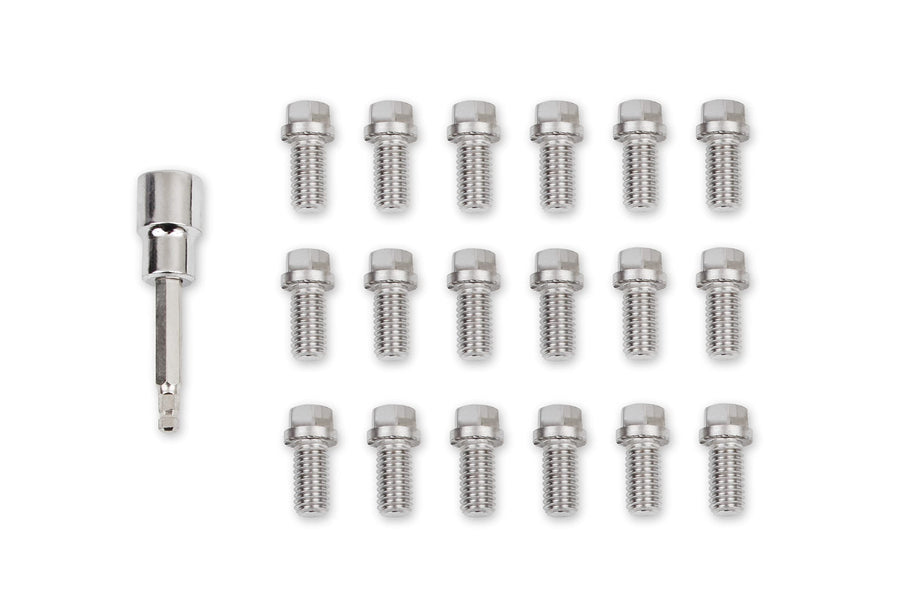 Headlock Locking Header Bolt Mr. Gasket 2231G, (Set of 16)