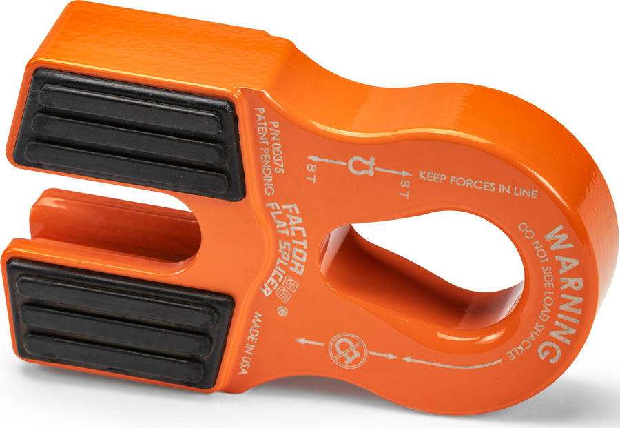 Flat Splicer Factor 55 Low-Profile Design for Synthetic Rope, Fits Synthetic Rope up to 1/2" - Orange