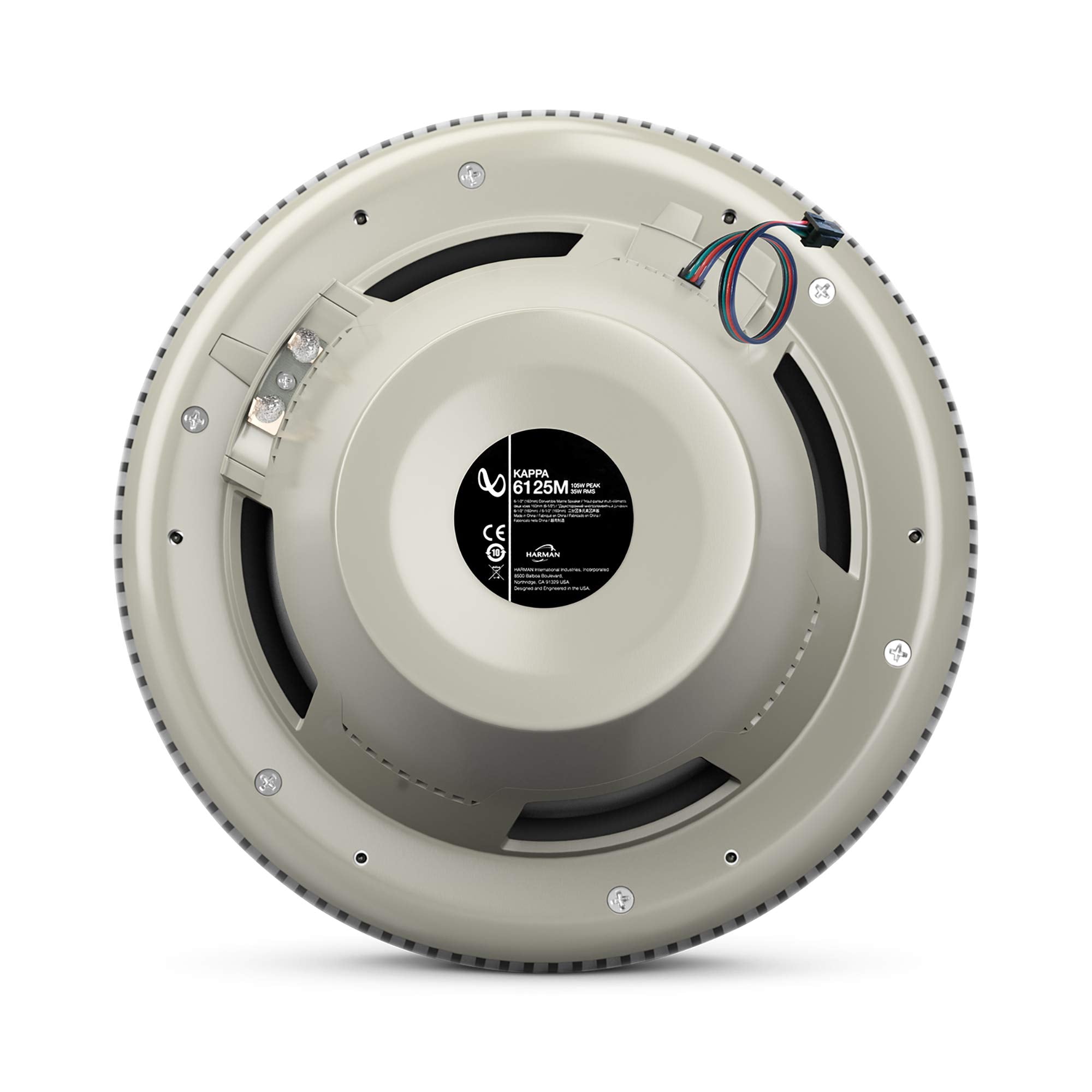 Kappa Marine Infinity KAPPA6125M Titanium 6.5" Premium 2-Way RGB LED Coaxial Speakers