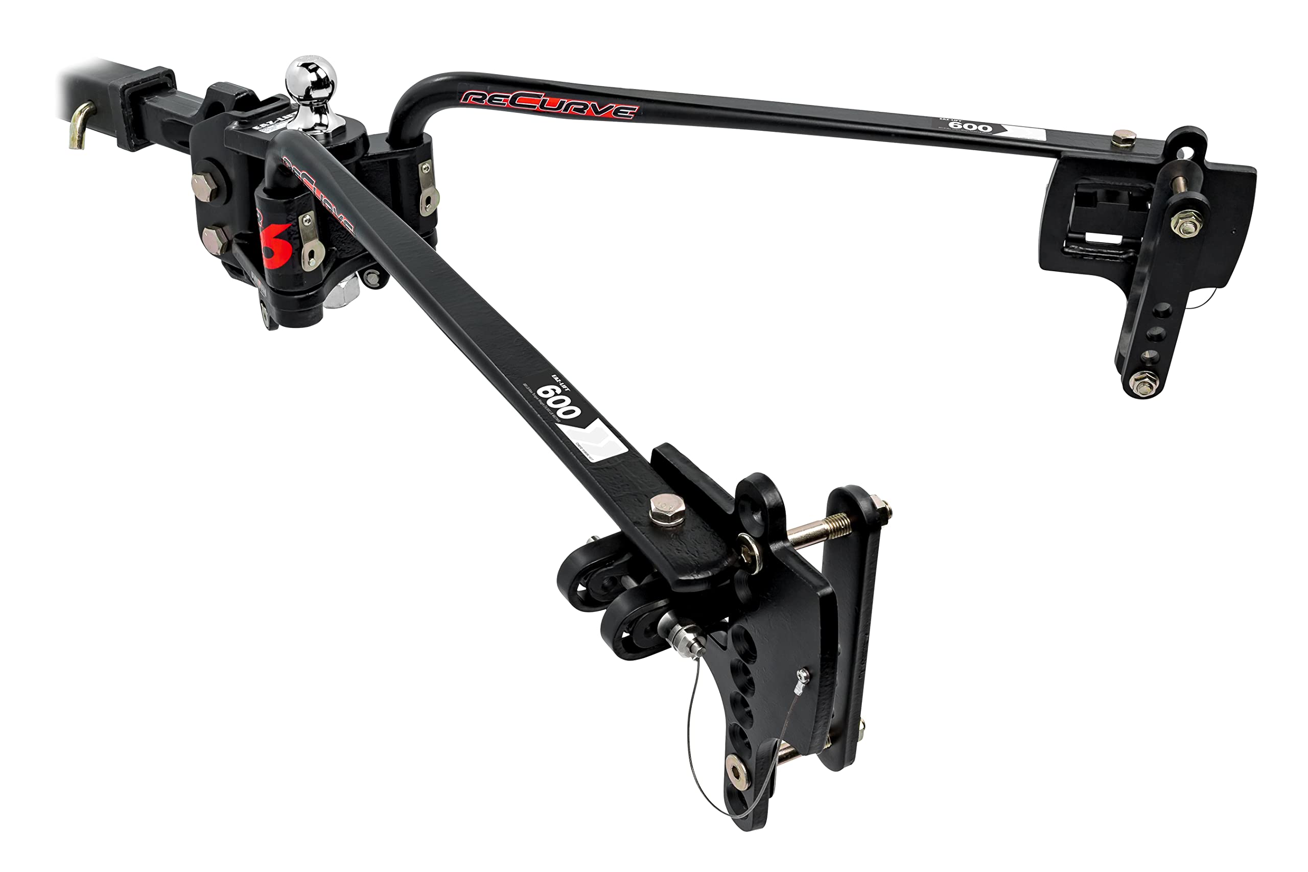 Eaz-Lift Camco ReCurve R6 600lb Camper/RV Weight Distribution Hitch - Features Premium Adaptive Sway Control & Includes 2" Hitch Ball w/8,000lb Max Rating - 800lb Max Tongue Weight Rating (48779)