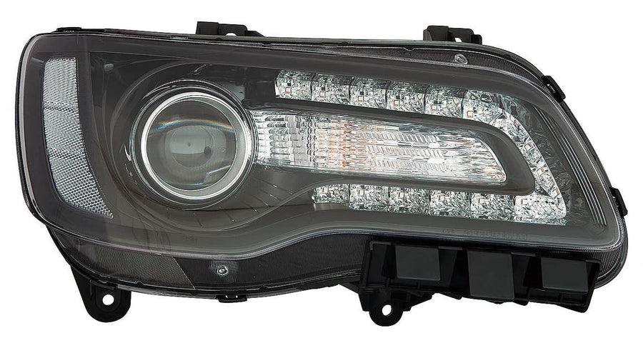 For Chrysler 300 18-20 Halogen Projector Headlight CODE LMercury/MFA BLK Bezel Passenger Side CAPA | DOT Certified 68402948AA | CH2503331C
