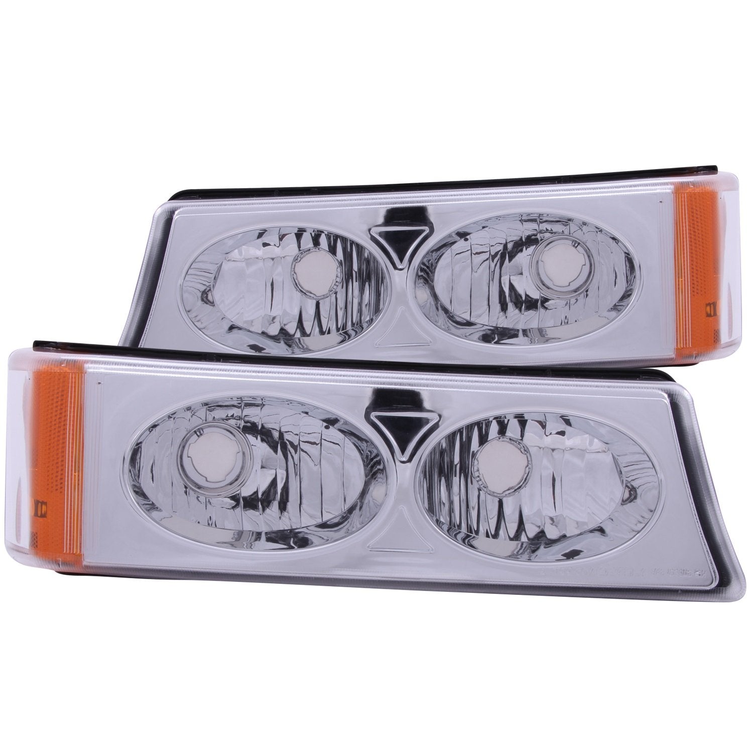Chevrolet Avalanche/Silverado Anzo USA 511035 Chrome Crystal Lens Parking Light Assembly - (Sold in Pairs)