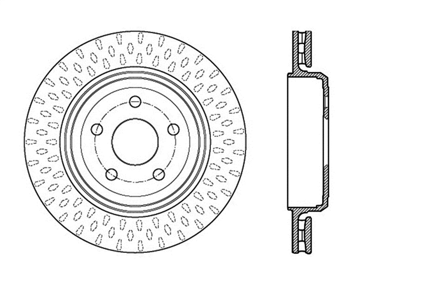 Sport Drilled/Slotted Brake Rotor StopTech 127.58009R (Rear Right), 1 Pack