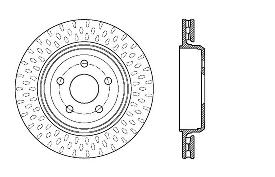 Sport Drilled/Slotted Brake Rotor StopTech 127.58009R (Rear Right), 1 Pack