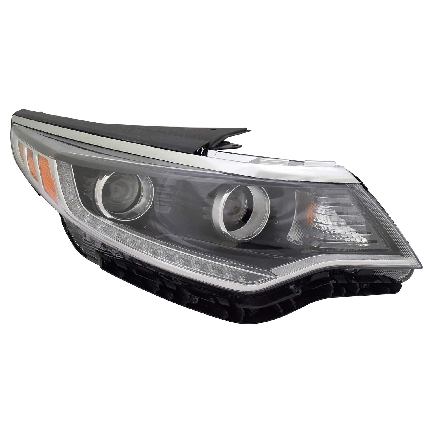 Right TYC Headlight Assembly Compatible with 2016-2017 Kia Optima