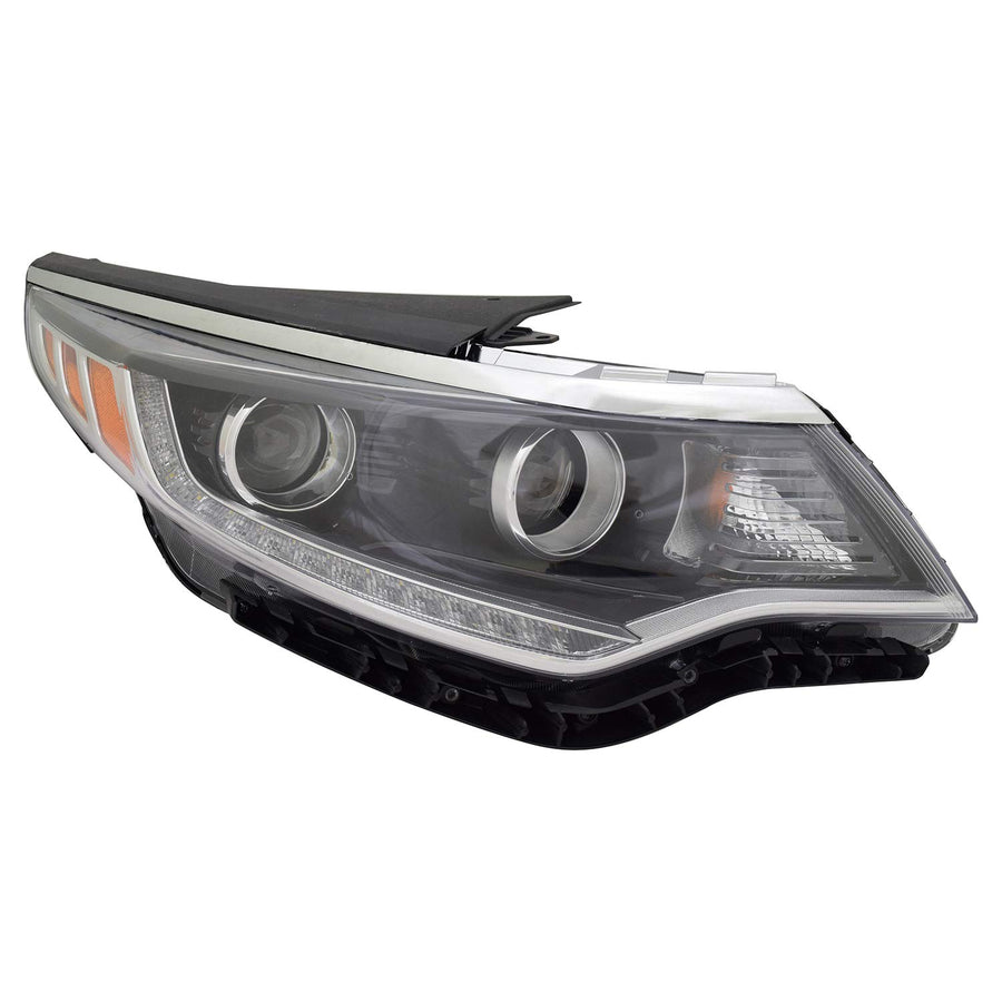 Right TYC Headlight Assembly Compatible with 2016-2017 Kia Optima