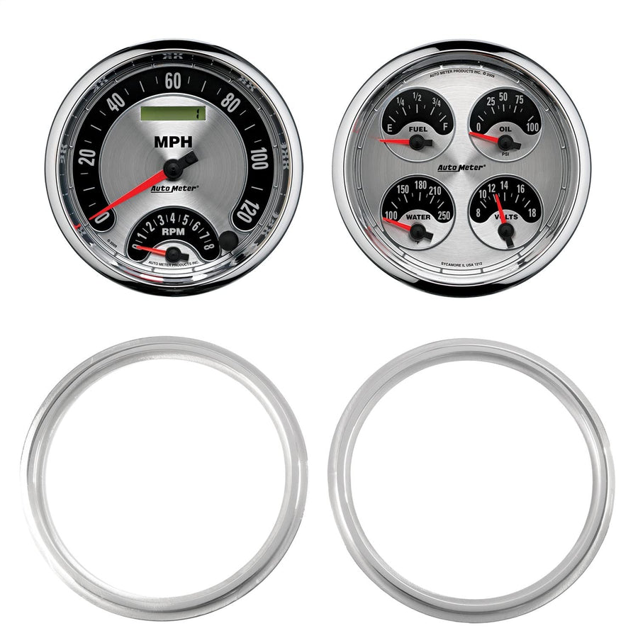 Chevy Truck AutoMeter Direct Fit Dash Kit, 2 Pc, 47-53, 2 X 5, American Muscle (7039-01)