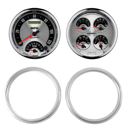 Chevy Truck AutoMeter Direct Fit Dash Kit, 2 Pc, 47-53, 2 X 5, American Muscle (7039-01)