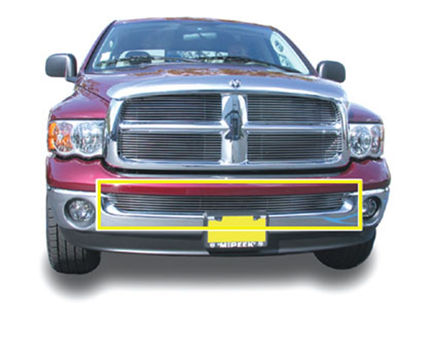 Dodge Ram T-Rex Grilles Billet Bumper Grille, Polished, 1 Pc, Bolt-On - PN #25465
