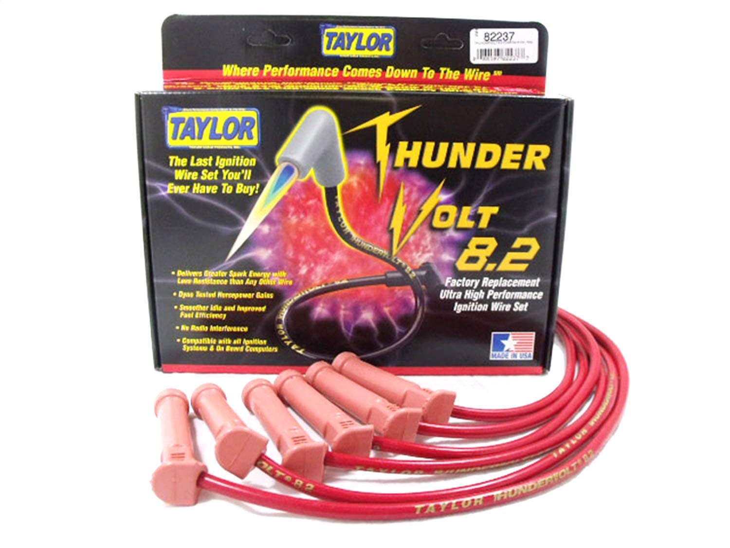 Thundervolt 8.2 Taylor Cable custom 6 cyl red