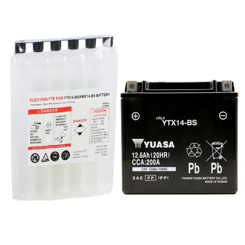 YTX14-BS YUASA Battery for Honda FL 400 R PILOT 1989-90