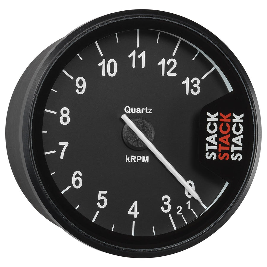 Autometer Clubman Stack Tachometer 80mm 0-3-13K RPM - Black