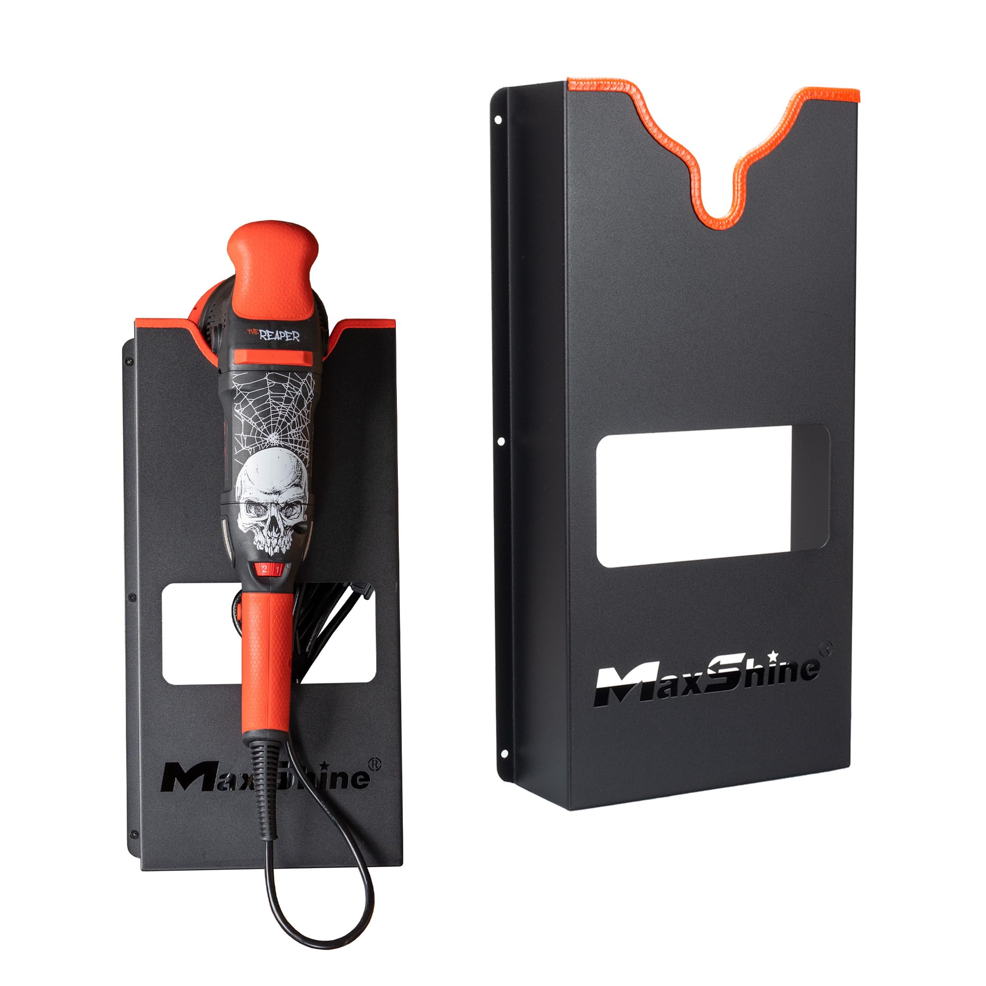 Maxshine Wall Holder Universal Machine Polisher – Mounted Rack Organizer for Dual Action & Rotary Polishers – Space-Saving Storage for Garage & Mobile Detailing Setup